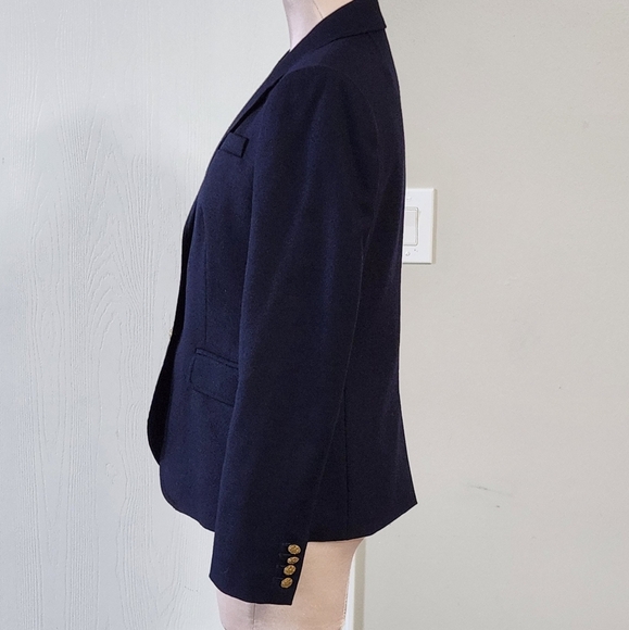 J.Crew Navy Wool Two Button Schoolboy Blazer - Picture 8 of 14